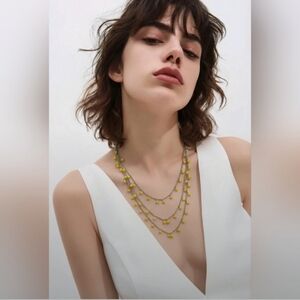 Charming Charlie-Three-Layer Beaded Necklace - Women Jewelry (Yellow 💛)